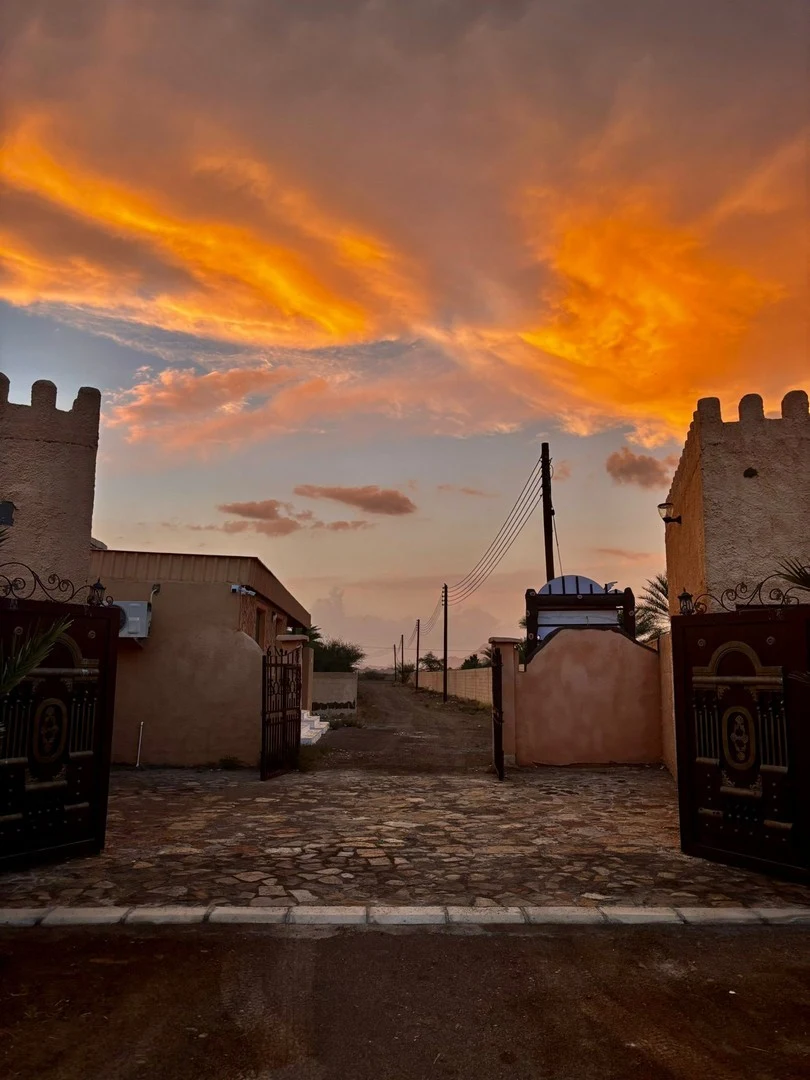Fort walls at sunset
