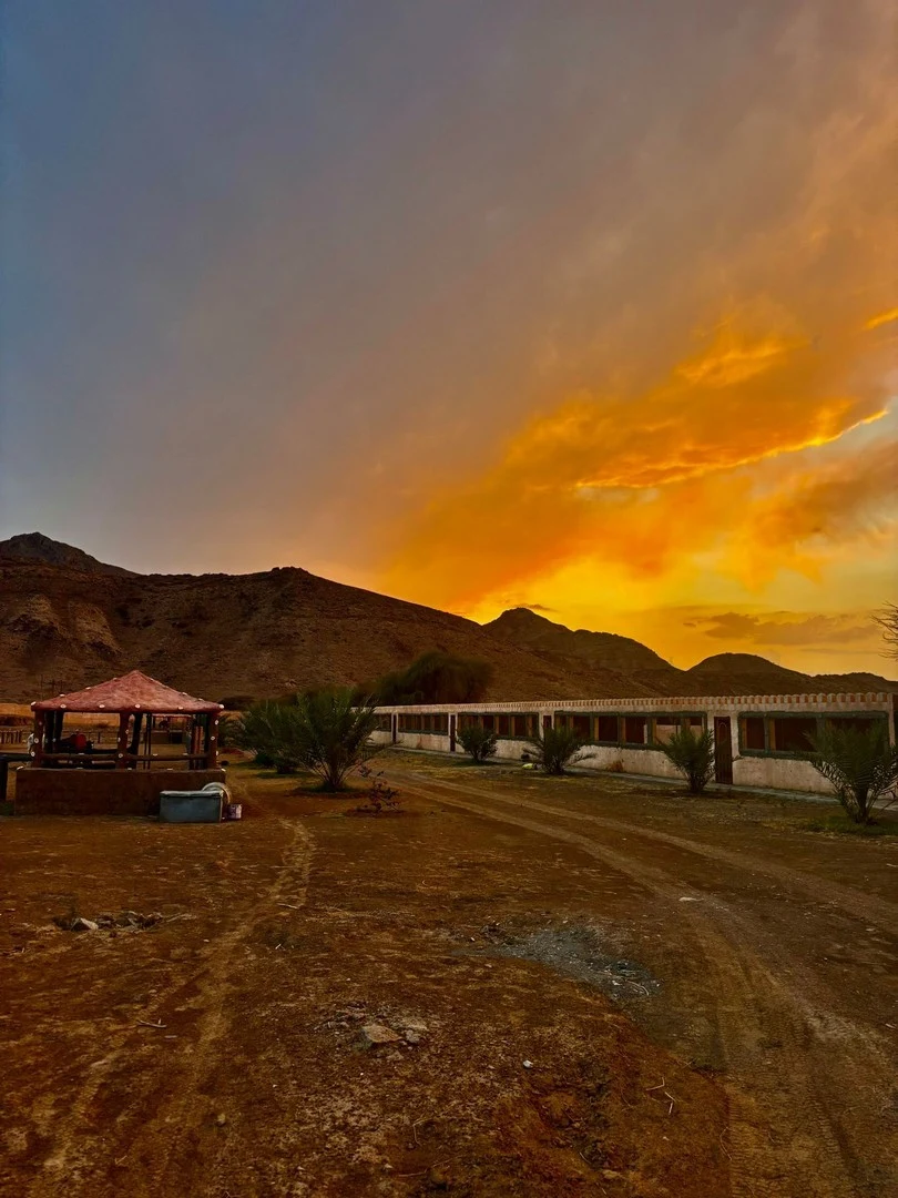 Sunset over the mountains at Mahdha